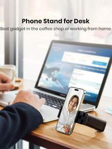 Kẹp giữ điện thoại máy bay có thể điều chỉnh - Giá đỡ điện thoại du lịch xoay 360°, phù hợp với bàn khay, giá đỡ xem rảnh tay cho máy bay, ô tô, văn phòng và nhà, phụ kiện điện thoại gấp gọn nhỏ gọn - Nhiều màu - Xem 6