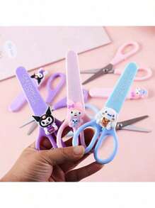 1 把 Sanrio Kuromi 剪刀，适用于学生手工剪纸，可爱时尚，便携式 DIY 剪纸工具，带保护套，学生文具 - 均碼 - 查看 4