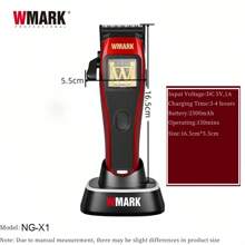 Wmark 理发器专业电动理发器大功率理发器充电底座理发器可调节理发器 NG-X1 - 彩色 - 查看 8