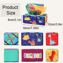 1 pieza Caja de pañuelos de bebé con sonido, juguete Montessori para bebés de 0+ meses, juguete sensorial, pañuelo de desarrollo, regalo de aprendizaje temprano, regalo de Navidad/cumpleaños, relleno de calcetín de Navidad, adecuado para recién nacidos niños y niñas, juguetes para bebés, decoración navideña - Multicolor - Ver 3