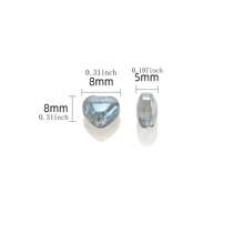 50pcs/Pack 8mm Center Hole Electroplated Glass Pentagram Beads, DIY Jewelry Accessories For Necklace, Bracelet, Earrings