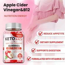 BUPORAI Keto + Apple Cider Vinegar Gummies - Promote Metabolism, Maintain Normal Appetite And Digestive Function, And Lose Weight - 60pcs - 60 viên kẹo dẻo - Xem 4
