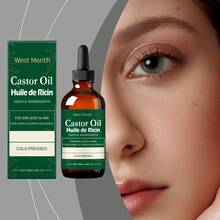 100ml蓖麻油适用于眉毛睫毛胡须干发护肤保湿轻盈多效精油女士男士妈妈妻子和她的礼物 - 100ml - 查看 3