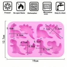 Silicone Dinosaur Mold, Dinosaur Chicken Nugget Mold, Dinosaur Ice Pop Mold, Chocolate Candy Making Mold - Multicolor - View 7