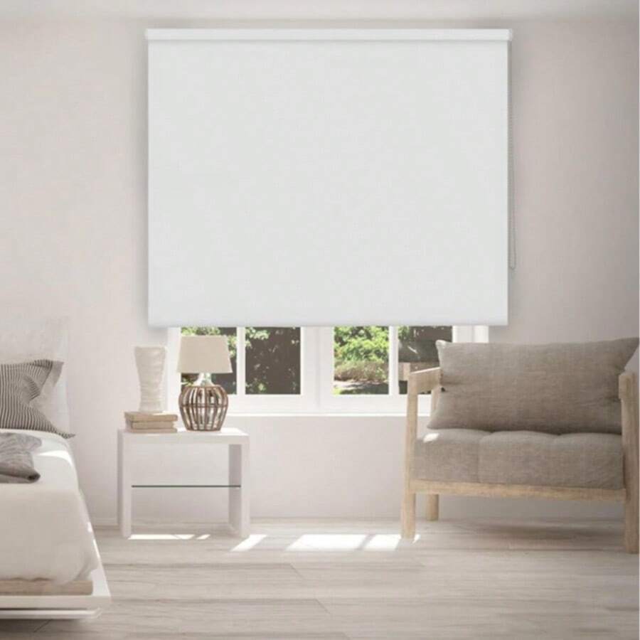 ARISE - Plain Translucent Roller Blind - Measures From 60 To 180 Cm Wide, White, Grey, Brown, Quality Translucent Blinds For Windows And Doors. - 白色 - 查看 1