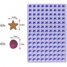 Star-Shaped And Semi-Circular Small Cavity Silicone Molds, Suitable For Candies, Chocolates, Ice Cubes, Gummies, Small Snacks, Pet Food, Cake Molds, Etc.
