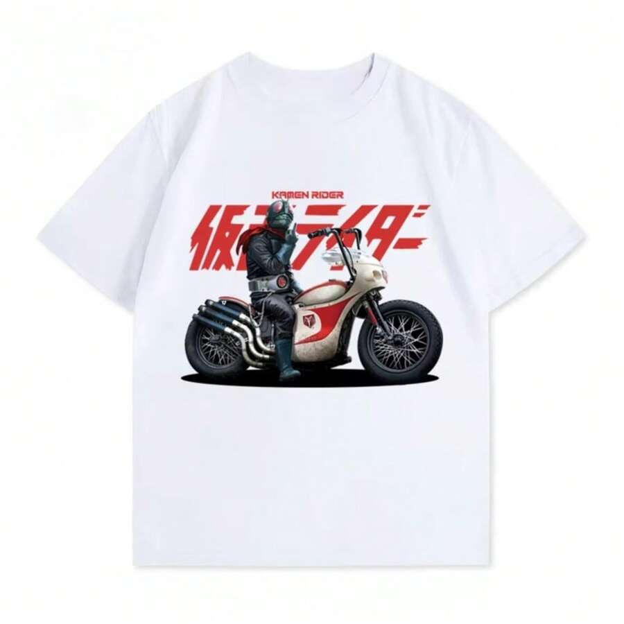 Cartoon Animation Surrounding Joint Cotton Summer Men's Women Short-Sleeved Casual Shoulder Lovers T-Shirt TrendSS Brand Casual - 白色 - 查看 1