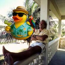 1 Tượng vịt vẹt nhiệt đới bằng nhựa vẽ tay, trang trí tiệc bãi biển sôi động & quầy bar Tiki, tượng sưu tầm chủ đề rừng nhiệt đới cho kệ nhà | Ý tưởng quà tặng mùa hè, điểm nhấn phong cách nghỉ dưỡng, niềm vui phòng tắm, nghệ thuật để bàn mang hơi thở kỳ nghỉ - Nhiều màu - Xem 6