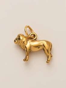 1pc Fashion Gold Animal Series Lion Elephant Whale Big Dog Sea Turtle Unicorn Exquisite Pendant, Electroplated 18K Gold, Waterproof And Sweatproof, Suitable For DIY Necklaces, Bracelets, Earrings, Keychains, Bag Chains, Shoe Buckle Accessories, Women's Jewelry Accessories, DIY Accessories - Gold - View 12
