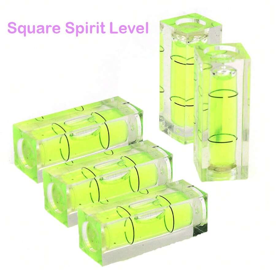 10x Square Mini Spirit Levelling Bubble Small Levels Vials Measuring Tester - Green - View 1