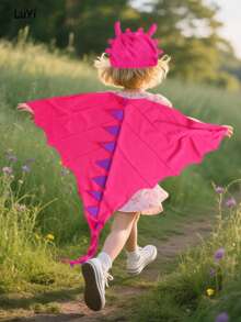 3pcs Set - Dinosaur Cape, Hat And Mask, Children's Performance Costume For Halloween, Christmas, Cosplay, Birthday Party, Role-Playing, Suitable Gift For Boys And Girls - Multicolor - View 3
