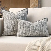 1pc Luxury Decorative Throw Pillow Cover Set, Geometric Boucle Texture Square Sofa Cushion Cover For Living Room, Bedroom, Farmhouse, Also Suitable As Gift, All Seasons