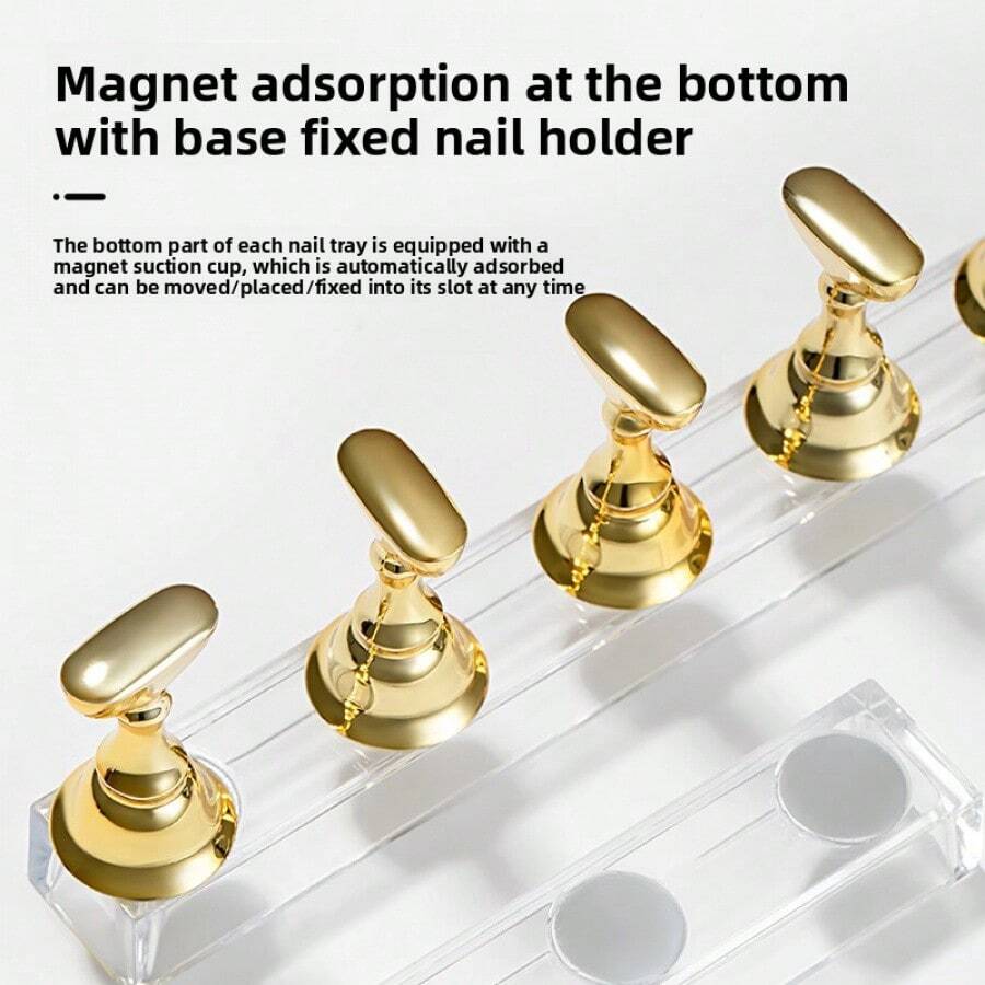 Suport de prezentare magnetic acrilic pentru unghii, suport holografic Aurora pentru vârfuri de unghii