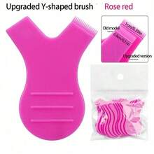 10pcs Y-Shaped Eyelash Lift Brush, Suitable For Eyelash Perming, Eyelash Extension, Reusable Plastic Cleaning Comb, Eyelash Extension Curler Tool, Eyelash Lift Brush