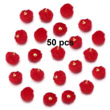 20/50 件可爱人造毛皮绒球珠，蓬松吊坠工艺珠，带铆钉细节和大孔，适合 DIY 珠宝制作、耳环、发饰和钥匙扣，可作为节日礼物赠送给家人和朋友 - 彩色 - 查看 19