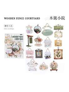 15 piezas/paquete Pegatinas con tema vintage de campo, pegatinas decorativas creativas y estéticas, materiales de manualidades para scrapbooking, regalos para fiestas, suministros escolares personalizados para scrapbooking