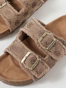 Fashionable Versatile Comfortable Retro Thick Sole Round Toe Platform Casual Outdoor Open Toe Strap Roman Beach Mule Sandals