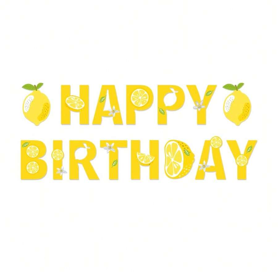 1 قطعة بانر علامة ليمون لحفلة عيد الميلاد - ديكورات حفلة صيفية سعيدة، لوازم ورقية سهلة التعليق للأعياد والاحتفالات