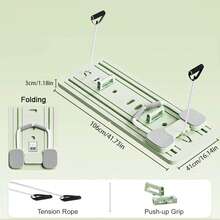 SIDIANBAN Pilates Board, Pilates Reformer Set, Multi-Purpose Foldable Pilates Reformer Board For Home, Pilates Equipment With Timer For Men, Women - 綠色 - 查看 2