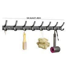 门上挂钩，无需钻孔壁挂式衣帽架，衣帽架，玄关衣橱挂钩，多功能家用衣架 - 彩色 - 查看 19