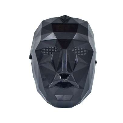 Schwarze Maske mit unregelmäßiger Form, beliebtes Spiel, Wandaufkleber mit Leadsängermaske (21 x 17,5 cm)