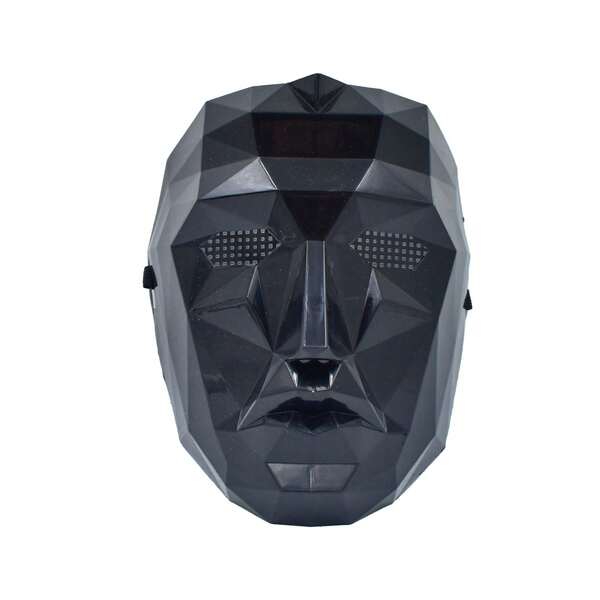 Schwarze Maske mit unregelmäßiger Form, beliebtes Spiel, Wandaufkleber mit Leadsängermaske (21 x 17,5 cm)