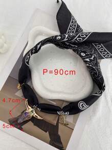 1pc Bohemian Style Fashionable Luxury Elegant Precise Ox Heart Sun Boot Print Fabric Necklace, Women's Sisters & Couples Jewelry Gift, Suitable For Valentine's Day, Casual Dates, Parties, Holidays, Christmas, And Other Occasions, Red Jewelry - necklace - View 4