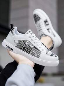 Modne i wygodne buty codzienne dla mężczyzn, odporne na zużycie, antypoślizgowe, gumowe trampki, cholewka ze skóry PU, buty codzienne, odpowiednie do wędrówek lub noszenia na co dzień, oddychające buty do biegania z odkrytymi palcami, stylowe, sznurowane buty codzienne dla mężczyzn, idealne na prezent, odpowiednie na wiosnę, lato, jesień i zimę