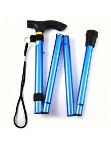 1 st justerbara promenadkäppar i aluminium - hopfällbar och lätt resestav med ergonomiskt handtag och halkfri gummispets, hopfällbar för seniorer/vandring/daglig användning - mobilitetshjälpmedel, stöd för äldre, vandringsstav, nödvändigt för flygplatsresor, hopfällbar käpp, lätt promenadstav, resetillbehör, presentidé för seniorer! - Enkel version - Visa 10