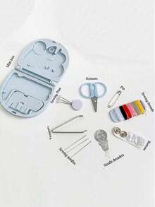 Portable Mini Sewing Box Small Sewing Kit Multifunctional Sewing Tool Combination Set - The Perfect Gift For Beginner Sewers: Sewing Kit - Foldable, DIY Sewing Supplies And Accessories, Designed Specifically For Travelers And Emergency Clothing Repairs! Mini Needle Thread Box New Home Simple Style Portable Small Needle Thread Pack Sewing Tool Combination Set Diy