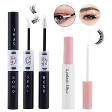 2pcs Eyelash Bonding And Sealing And Eyelash Glue 6ml Single Eyelash Glue Set Fixing Eyelash Extension Kit Makeup Tools Seal Super Strong Fixing DIY Eyelash Extension Waterproof Cluster Eyelash Glue White Clear