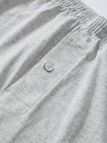 FOVTY 3-częściowe męskie bokserki wygodne oddychające bielizna modna sportowa długie spodnie bokserki w jednolitym kolorze bielizna domowa