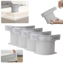 4Pcs Lock Sheet Holders - Bed Sheet Holder For Corners Keep Sheets Firm & Tight - Heavy Duty Bed Sheet Holder Corner Fitted Sheet Straps Fit All Mattress Size