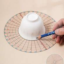 Strumento per ceramica, righello acrilico rotondo per linee di divisione, utensile per incisione e marcatura dell argilla, righello per centratura e ausiliario per tornio