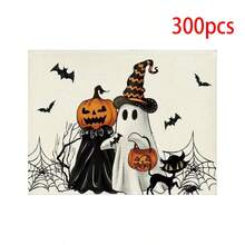 1/2/4/6 Piece Table Mat Set, Halloween Themed Style, Bat Pattern Print, Size 30x45 Cm. Polyester Halloween Placemats Are Suitable For Home Kitchens/Heat-Resistant Tablecloths, Easy To Clean, And Are Ideal Accessories For Home Kitchen Dining Tables. They Are Suitable For Family Gatherings And Indoor Occasions, And Are The Best Choice For Halloween Decoration.