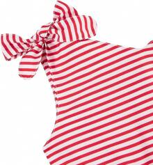 2025 BestEnlifety 3-10T Girls Dresses Sleeveless Summer Dress Bowknot Strap Sundress - 草莓條紋 - 查看 3