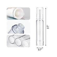BlingKingdom 3pcs Empty Airless Pump Bottle Refillable Clear Travel Lotion Pump Containers Vacuum Cosmetic Container Vacuum Press Pump Bottles For DIY Foundation Gel Essence Moisturiser 10Ml