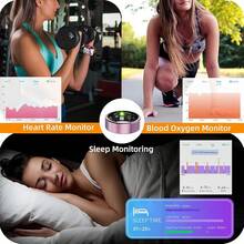 Smart Ring For Women Men, Health Tracker With Heart Rate/Blood Oxygen/Blood Pressure/Sleep Monitoring/Step Counting, IP68 Waterproof Fitness Ring, No App Fees For & Android (Lavender Pink, 6 # ) - Bạc - Xem 3