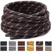 Stepace Round Shoelaces [2 Pairs] Heavy Duty Boot Shoe Laces For Hiking Work Boots - Dots Coffee Khaki - View 13