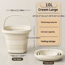 1 Folding Barrel 5L/10L Capacity, Portable Plastic Bucket, Will Not Take Up Too Much Space When Folded, Portable Outdoor Car Fishing Bucket, Home Large-Capacity Dirty Laundry Basket, Laundry Bucket, Foot Soaking Bucket, Multi-Function Folding Folding Bucket, House Organization Storage Box - Multicolor - View 9