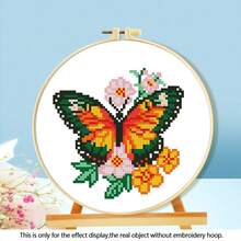 1 Bộ dụng cụ thêu chữ thập in sẵn, Loạt phim hoạt hình động vật và thực vật, Loạt phim hoạt hình hoa và bướm, Vải 11CT, Chỉ 3 sợi, Thêu tự làm cho người mới bắt đầu, Thích hợp để trang trí tường nhà, Quà tặng cho ngày lễ - Nhiều màu - Xem 21