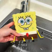 Cartoon Sponge Drain Rack SpongeBob - Fun Bathroom Shower Caddy With Hanging Storage Organizer, Special Features For Kitchen And Coffee Bar Accessories, Space-Saving Design And Easy Cleaning,Plastic Material, Assembly Required - Multicolor - View 1
