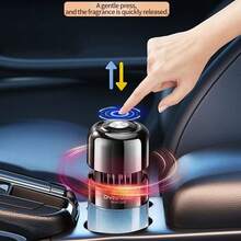 1pc Car Fragrance Diffuser, Solid Scented Gel Air Freshener, Long Lasting Odor Eliminator For Car Interior - A - View 3