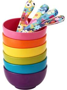 French Bull Cuchillos esparcidores, juego de esparcidor de melamina, esparcidores de aperitivos, floral, juego de 4, Floral, 15.24, 1 - floral (floral de jardín) - Ver 6