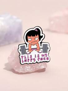 1 Pink Ladies' Fashionable Brooch Girls Just Wannahave Fun, Suitable For Daily Wear And Party Gifts. - Multicolor - View 5