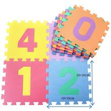 10pcs Kids Educational Playmat, 30 * 30 * 1 Cm, Colorful Interlocking Foam Floor Tiles With Printed Letters And Numbers To Help Children Learn While Playing - Multicolor - View 12