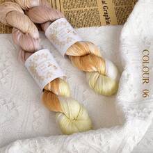 2 set da 100g di filo di pizzo tinto a mano con colori sfumati in lyocell per sciarpe fatte a mano, decorazioni per bambole, ecc.