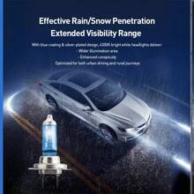 PHILIPS 2 件装飞利浦汽车照明 H1 H4 H7 H11 HB3 HB4 CrystalVision Platinum 高级升级汽车替换亮白色车头灯灯泡，适用于部分远光灯、近光灯、雾灯位置