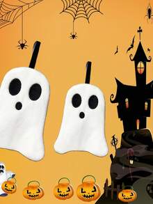 1/2 Stücke Halloween Gespenst Handtuch, weiches saugfähiges Korallen-Fingertuch, süße Badezimmer Dekoration, geeignet für Zuhause & Küche, perfektes Halloween Geschenk, dickes Hängetuch für Herbst/Winter Badezimmer Dekoration - Verschiedenfarbig - Übersicht 9