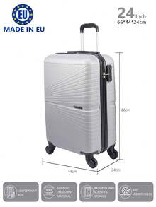 Sản xuất tại Châu Âu, Hành lý ký túc xá trường học Hành lý ký túc xá đại học Hành lý học sinh Hành lý du lịch Hành lý xách tay bền chắc cho kỳ nghỉ Vali, Bộ hành lý có bánh xe, Hành lý xách tay, Hành lý ký gửi, Hành lý bốn bánh, Vỏ cứng cho xe đẩy, Chất liệu ABS, - Màu Xám nhạt - Xem 10